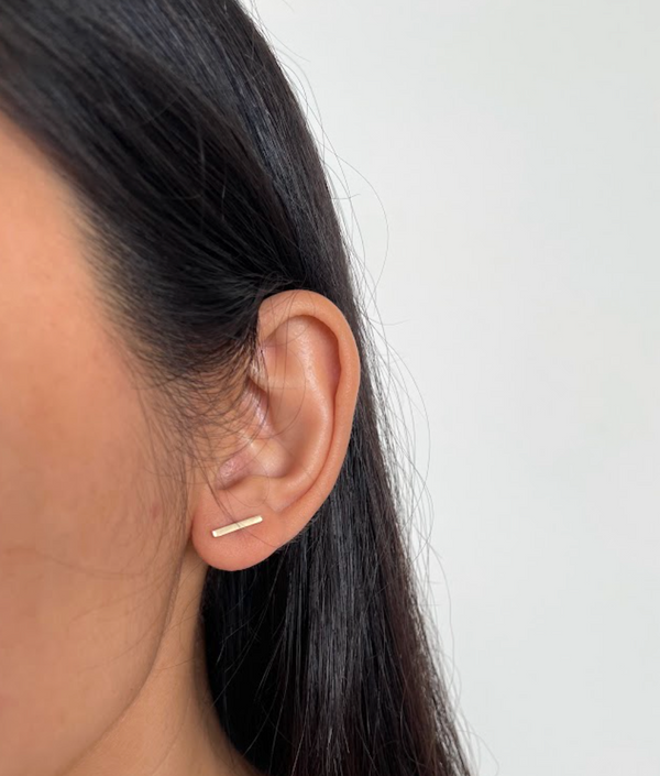 Unique Gold Bar Earrings