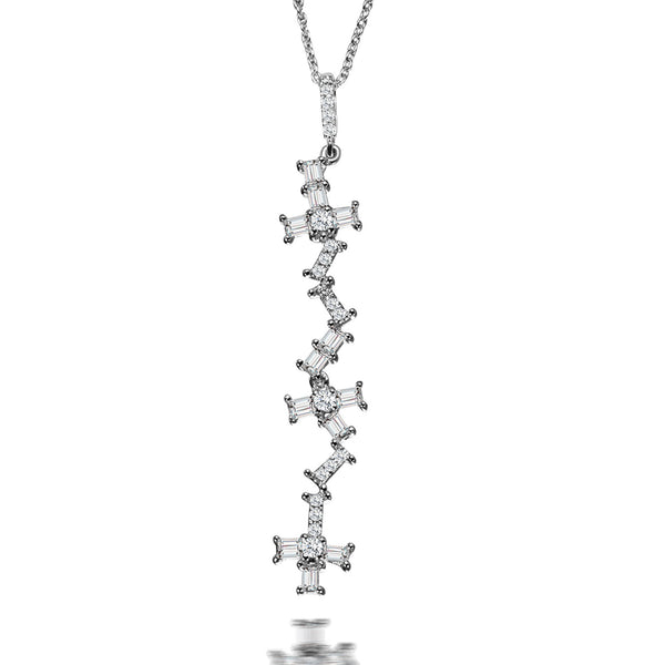 Forever Baguette Diamond Pendant Necklace