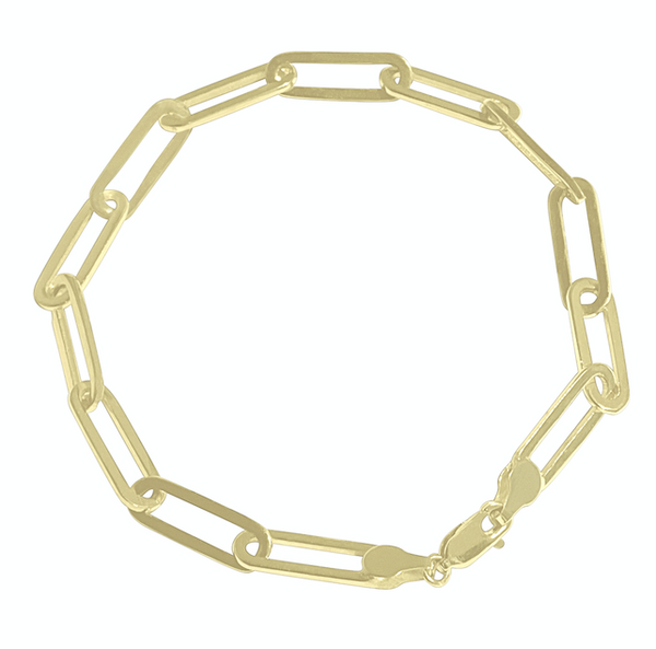 Formation 14K Gold Wide Paperclip Chain Bracelet