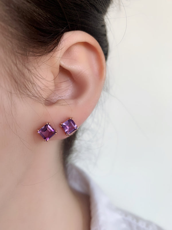 Sophia Purple Amethyst Earrings