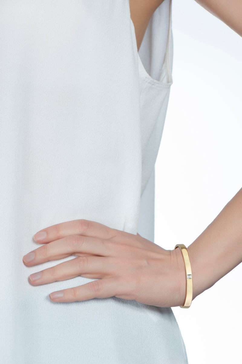 Lana White Gold Baguette Diamond Bracelet