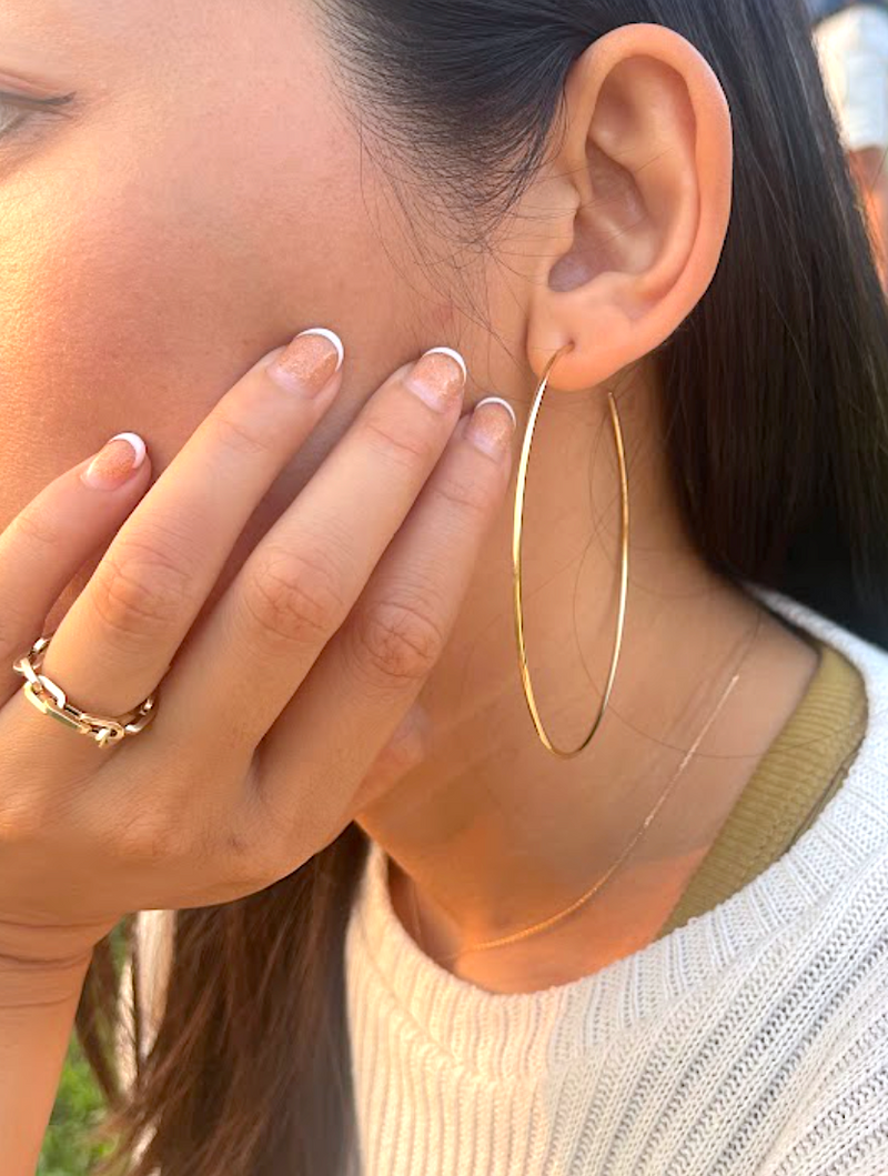 Handmade hoop earrings on sale