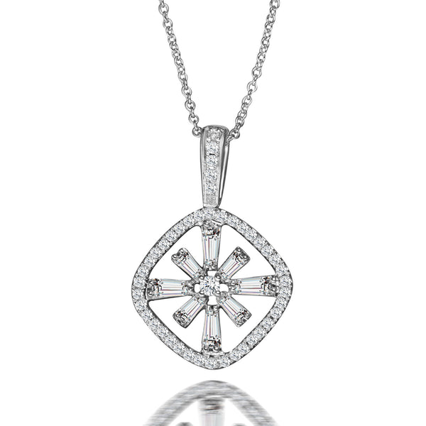 Bright Star Diamond Pendant Necklace
