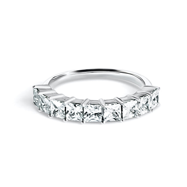 Princess Cut Half Eternity Wedding Ring