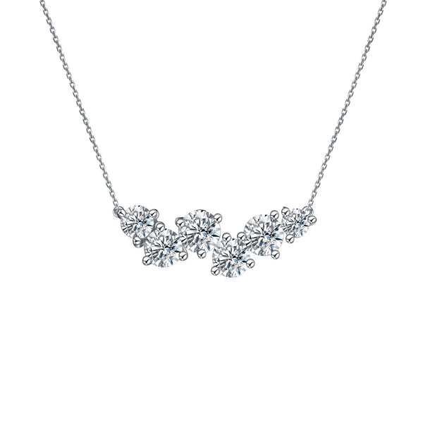 Dreamy Diamond Cluster Pendant Necklace