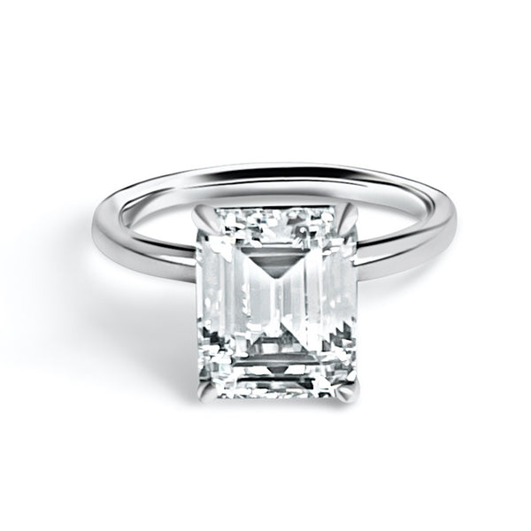 Hestia Emerald Cut Solitaire Diamond Ring