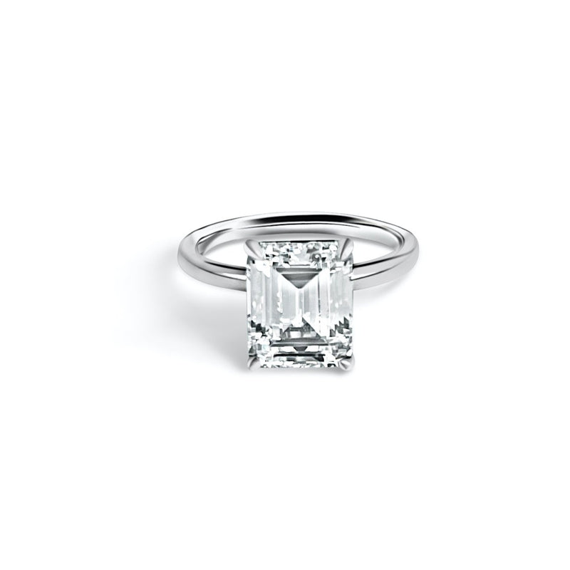 Hestia Emerald Cut Solitaire Diamond Ring