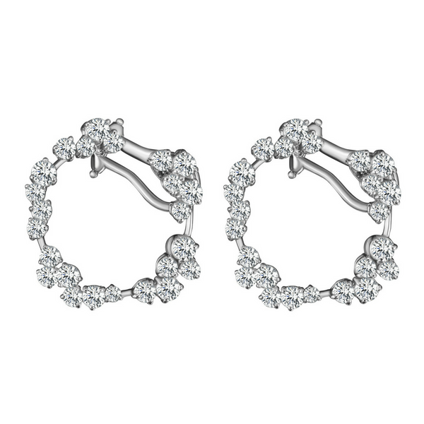 Hoop Earrings with Diamonds