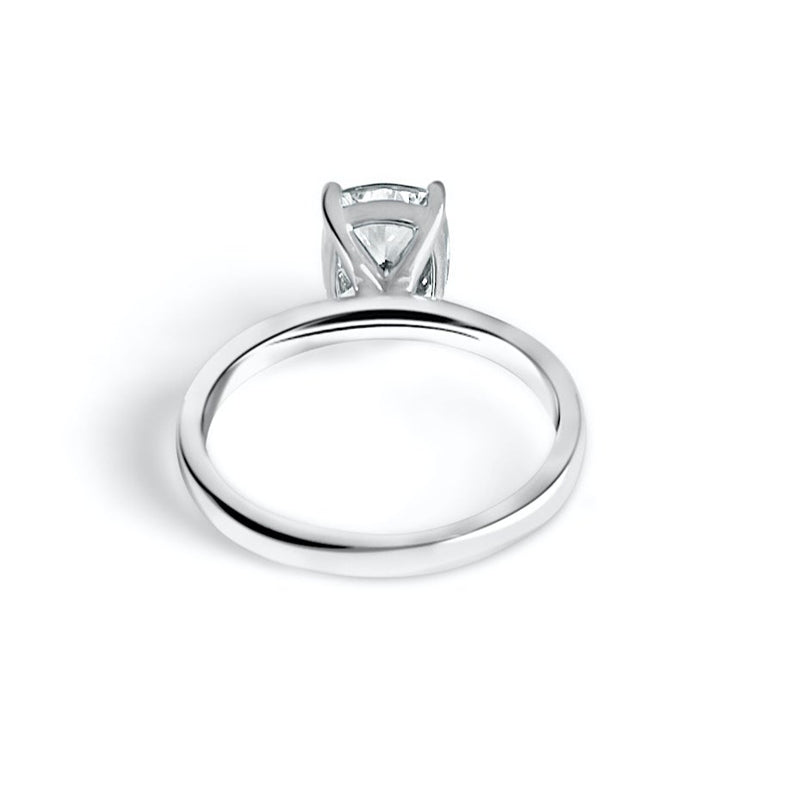 The elongated cushion-cut centre diamond  ring  by Hestia jewels 