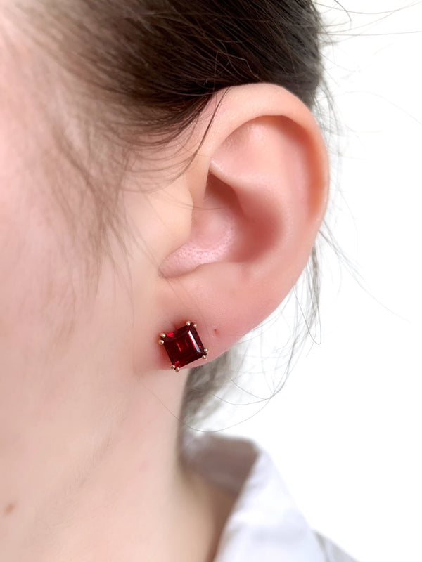 Sophia Red Garnet Earrings