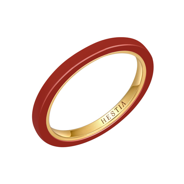 Billie Red Ceramic Ring