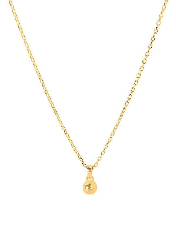 Everyday 14K Gold Round Ball Point Necklace