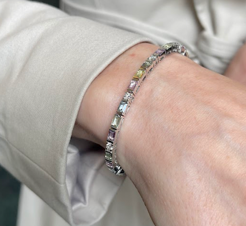 Celine Sapphire and Diamond Eternity Bracelet