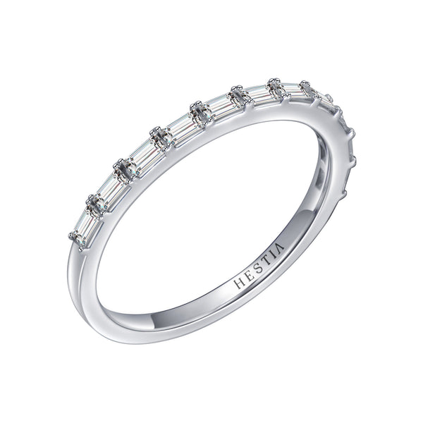 Composition Baguette Diamond Stack Ring