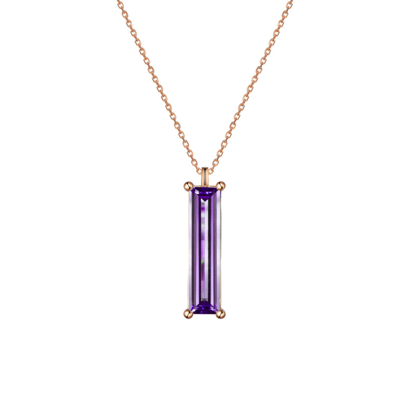 Elizabeth Purple Amethyst Pendant Necklace