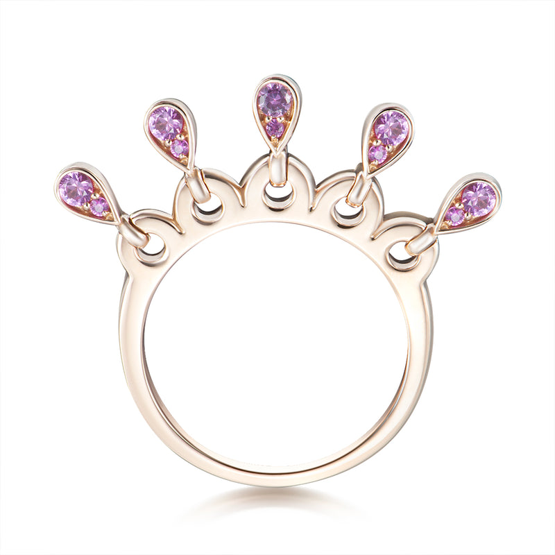 Charleston Sapphire Drops Ring - Pink Sapphires