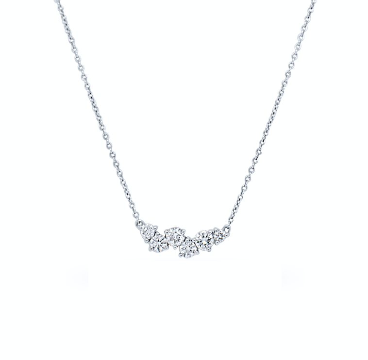 Dreamy Diamond Cluster Pendant Necklace