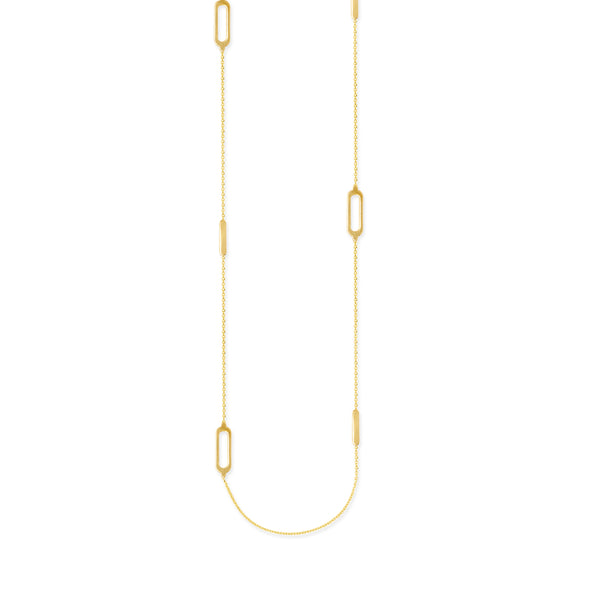 Elegant Long Gold Chain Necklace