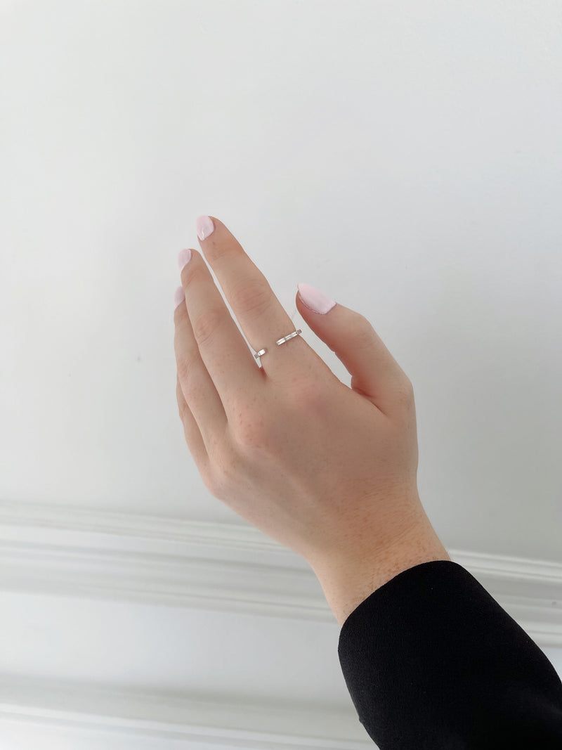 Open Linear Baguette Diamond Ring