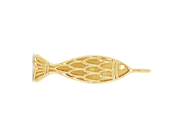 Hestia + Lucky Iron Fish Gold Pendant for Necklace