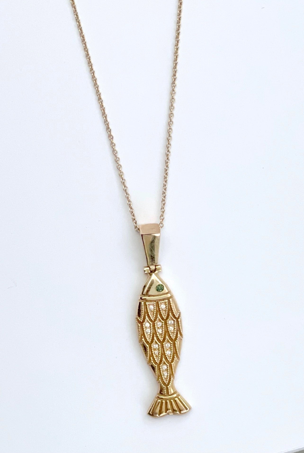 Hestia + Lucky Iron Fish Rose Gold Pendant Necklace – Hestia Jewels