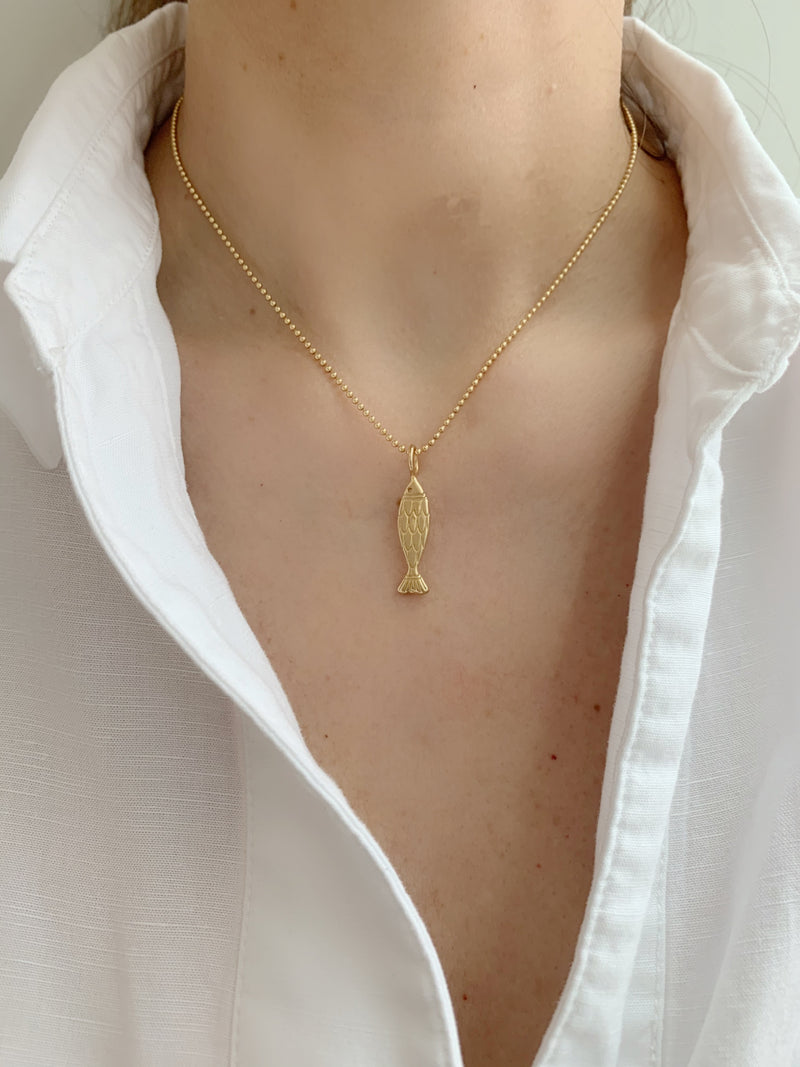 Hestia + Lucky Iron Fish Gold Pendant for Necklace – Hestia Jewels