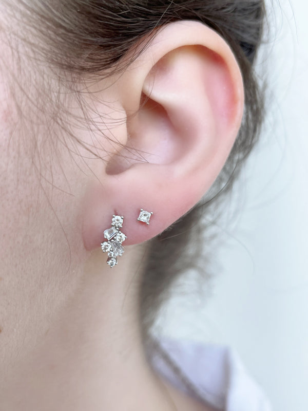 True Diamond Cluster Earrings