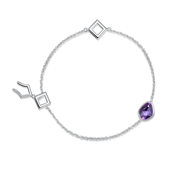 Peace Purple or Pink Sapphire Bracelet