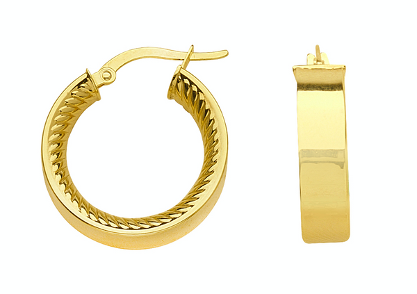 Revolve Gold Design Hoop Earrings