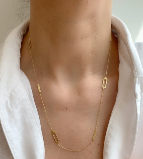 Elegant Long Gold Chain Necklace