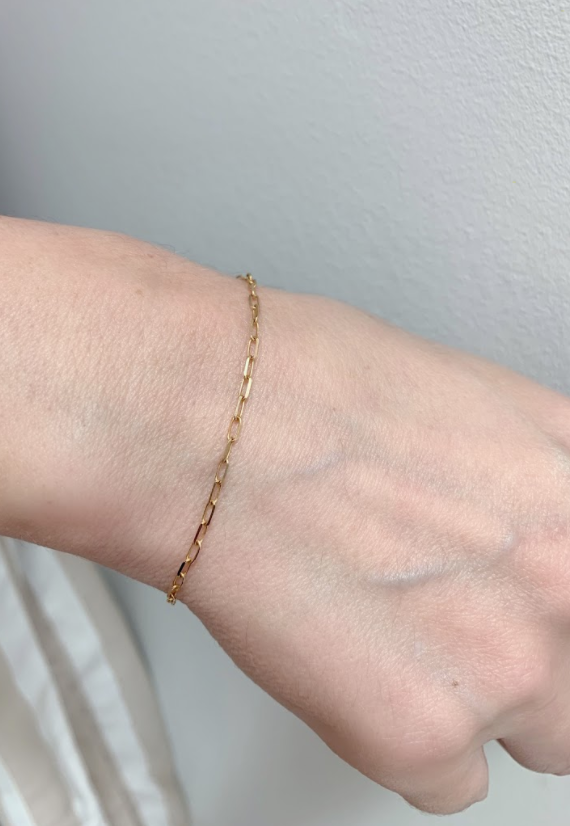 Elemental Dainty Paperclip Chain Bracelet