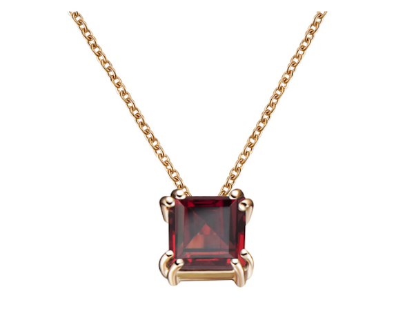 Audrey Red Garnet Pendant Necklace