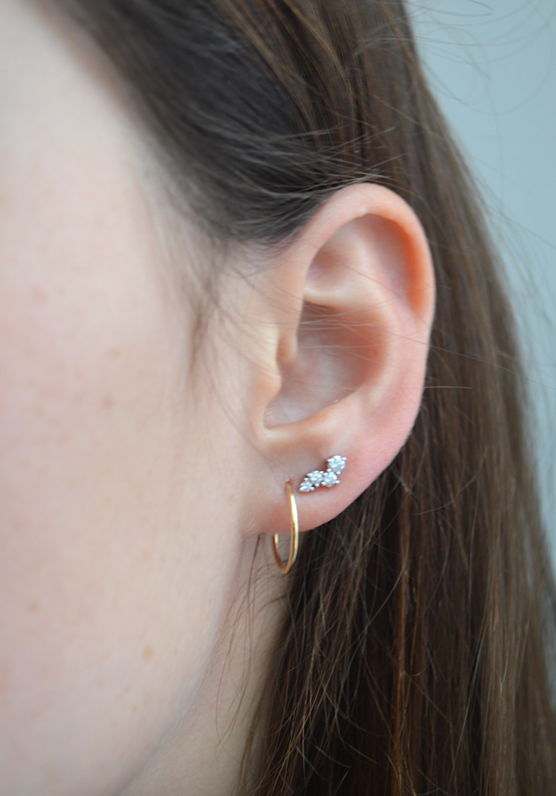 Bare Diamond Cluster Earrings