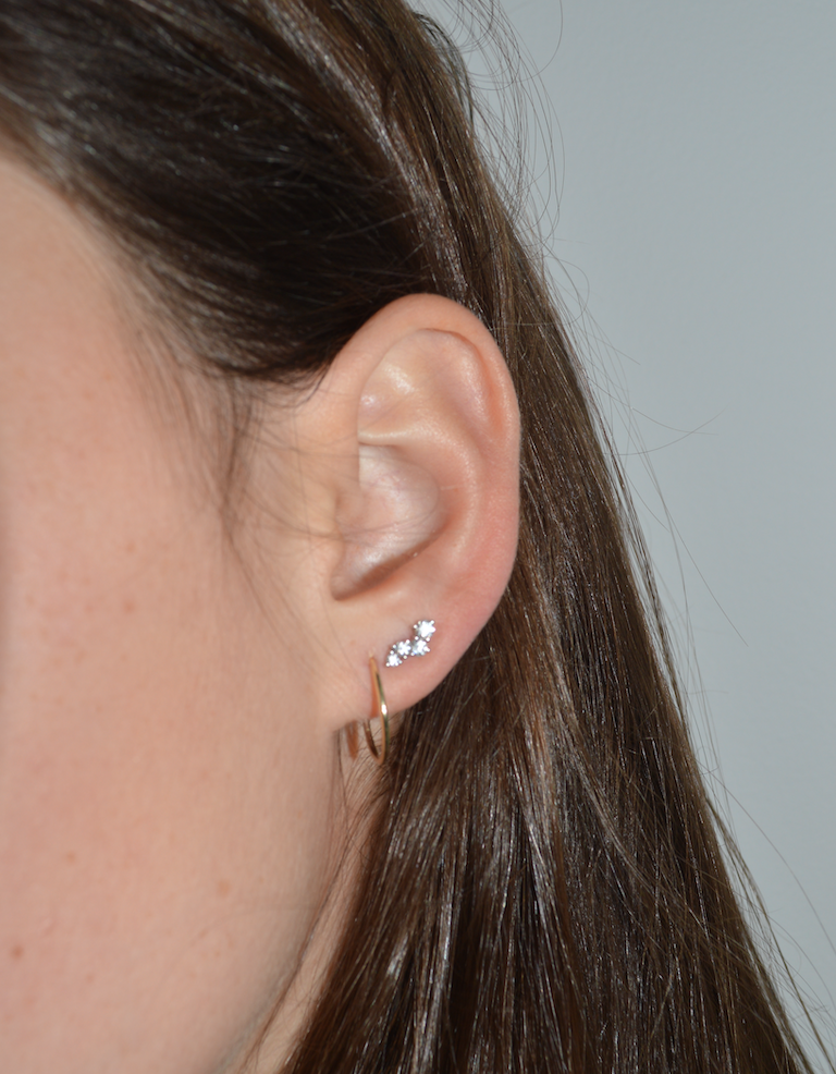 Bare Diamond Cluster Earrings