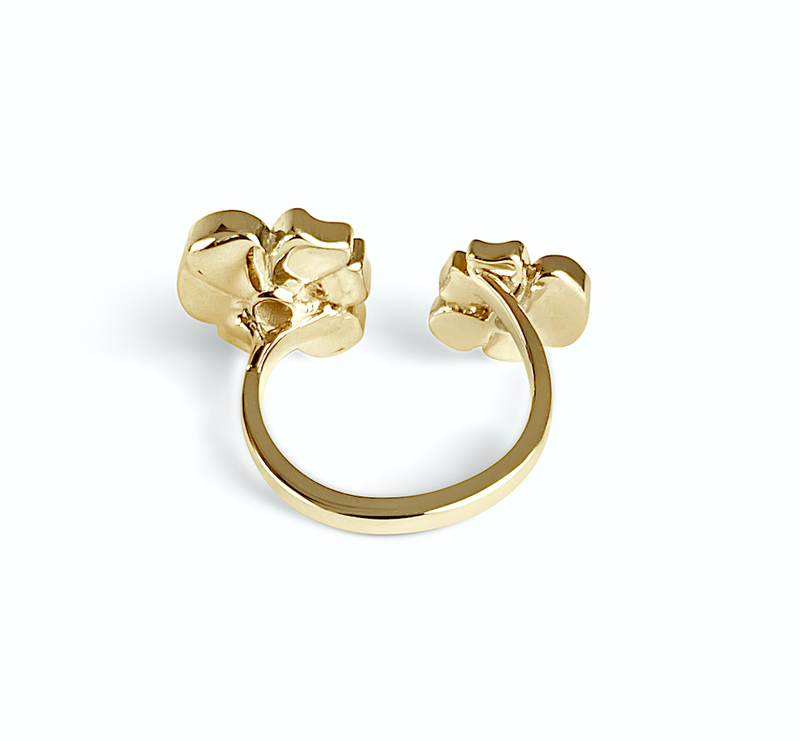 Joie Gold Diamond Flower Ring