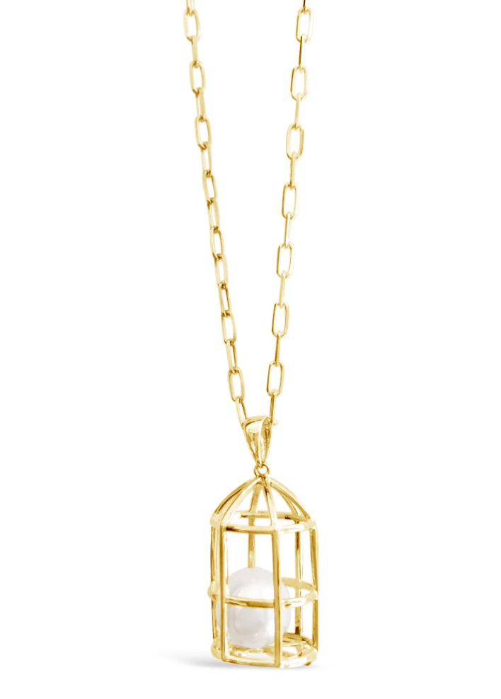 Treasure Lock Gold Pearl Pendant for Necklace
