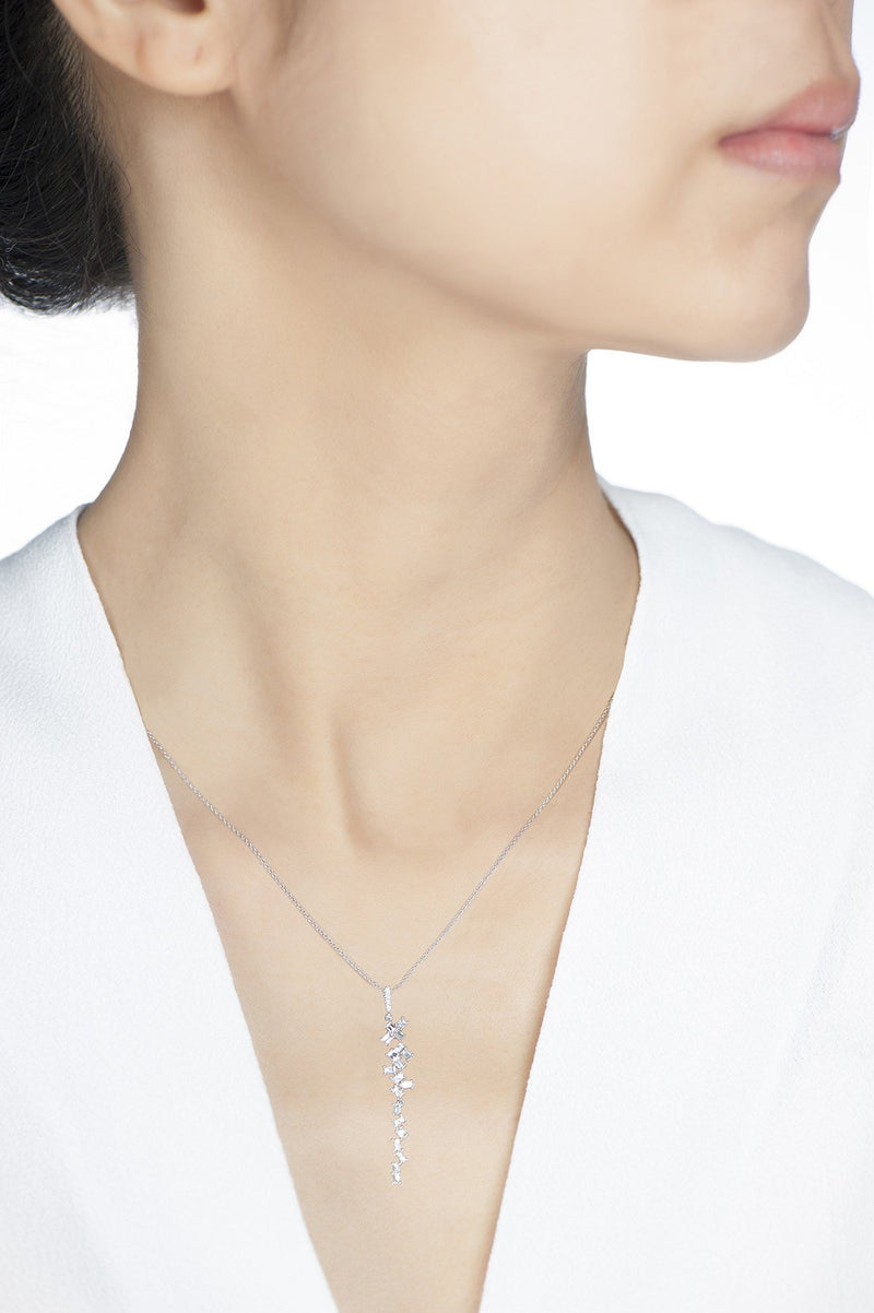 Delight Baguette Diamond Pendant Necklace