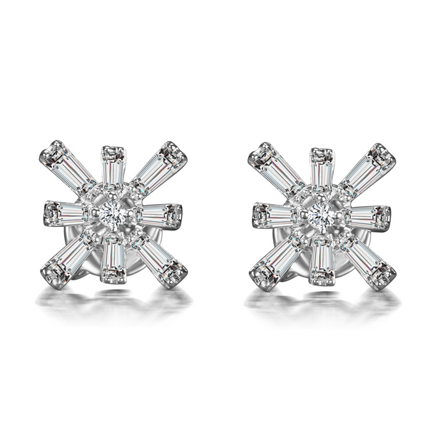 Star Baguette Diamond Earrings